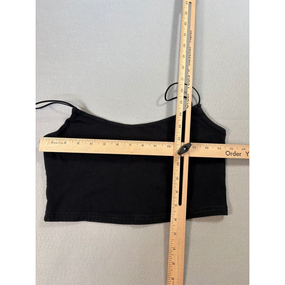 Aeropostale Seriously Soft Bungee Cami Black Cropped Tank Top Large - Picture 5 of 8